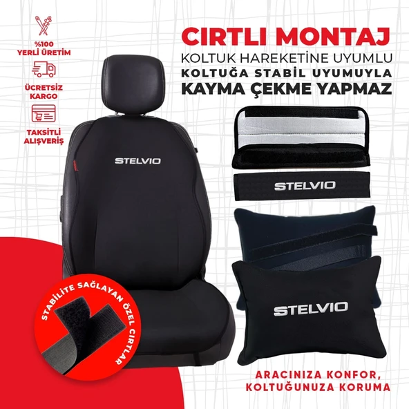 Alfa Romeo Stelvio Nakışlı Minder Seti - Resim 3