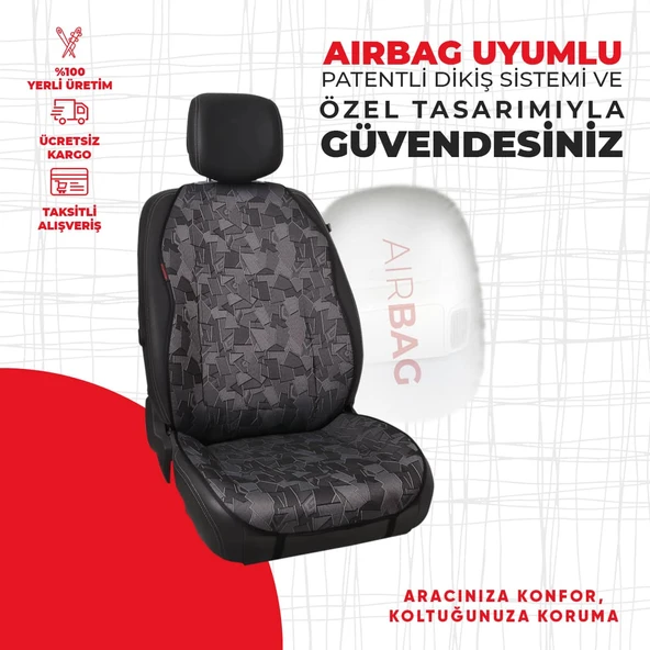 Füme Cam Kırığı Jakar Dokuma Minder - Resim 2