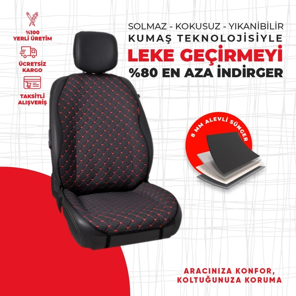 Kırmızı Kapitone Siyah Jakar Dokuma - Resim 4