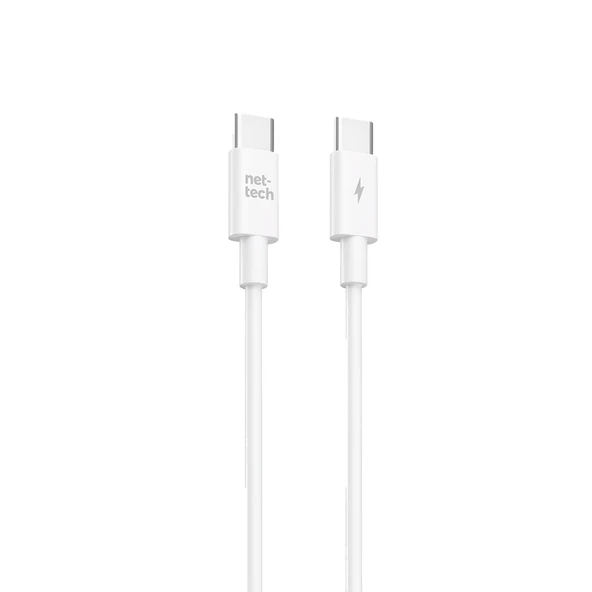 Nettech NT-DC53 60W Plastik 100 Cm Type-C To Type-C Şarj ve Data Kablosu NT-112819 ürün görseli 1