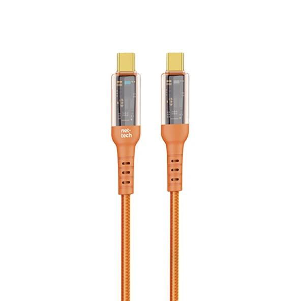 Nettech NT-DC36 60W Plastik 100 Cm Type-C To Type-C Şarj ve Data Kablosu NT-108305 ürün görseli 1