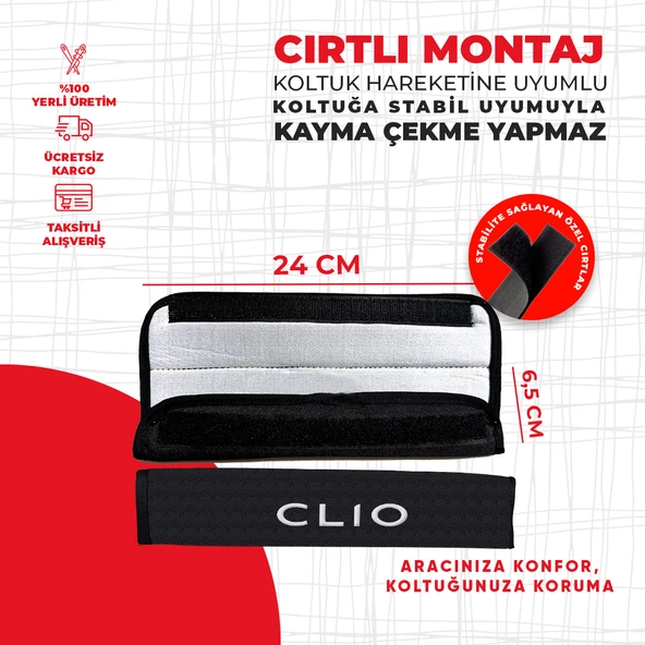 Renault Clio Nakışlı Yastık Seti - Resim 3