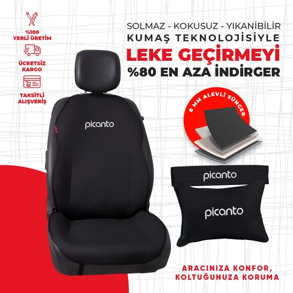 Kia Picanto Nakışlı Minder Seti - Resim 4
