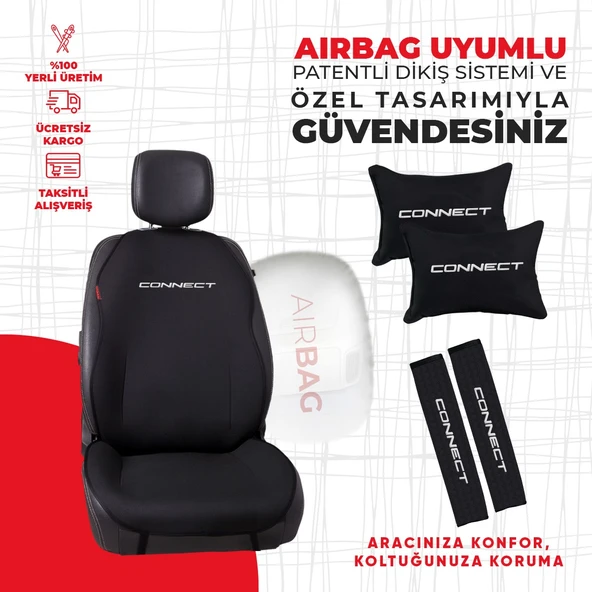 Ford Connect Nakışlı Minder Seti - Resim 2