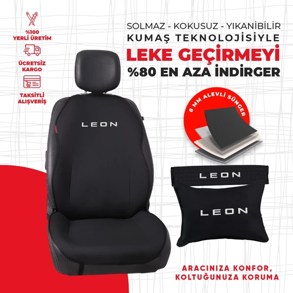 Seat Leon Nakışlı Minder Seti - Resim 4