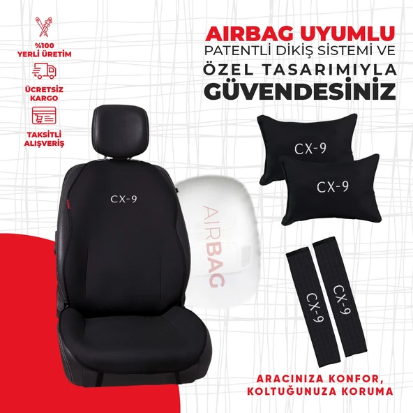 Mazda Cx9 Nakışlı Minder Seti - Resim 2