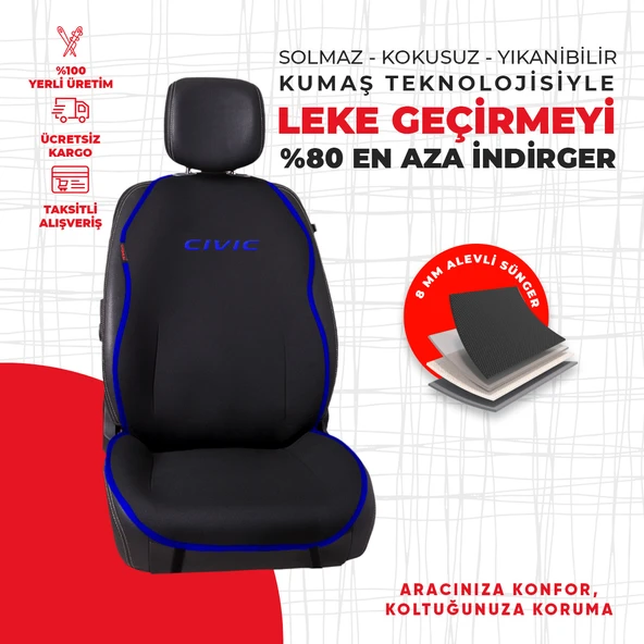 Mavi Biyeli Mavi Cıvıc Nakışlı Minder - Resim 4