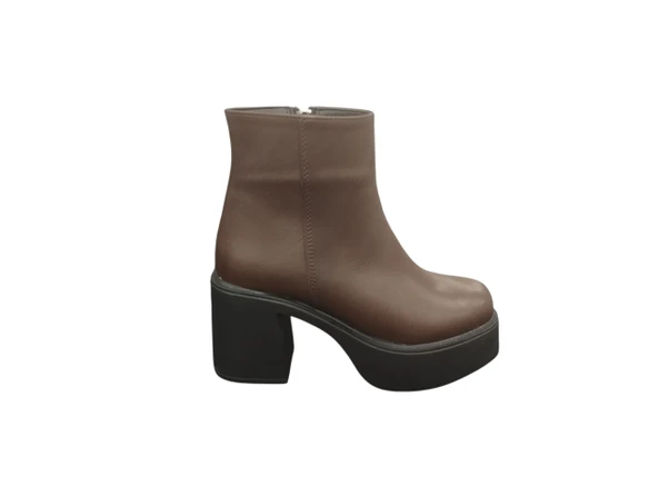 Ventes 914301Z 8 cm Platform Topuk Yandan Fermuarlı İçi Polarlı Günlük Kadın Bot ürün görseli 1