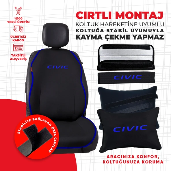 Mavi Biyeli Mavi Cıvıc Nakışlı Minder Seti - Resim 3