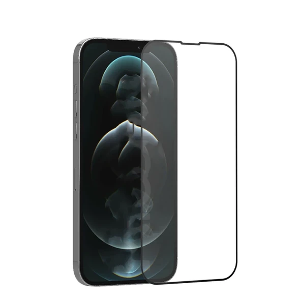 MobyShop iPhone 12 Pro İçin Ekranı Tam Kaplayan Ekran Koruyucu Şeffaf Seramik Cam ürün görseli 1