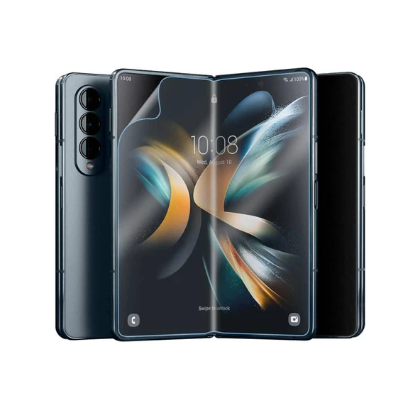 MobyShop Samsung Galaxy Z Fold 5 Ekran Koruyucu Hizalama Aparatlı Ekranı Tam Kaplayan S-Fit Body ürün görseli 1