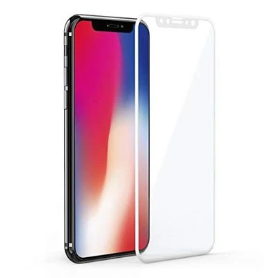 MobyShop iPhone X Beyaz 5D Ekran Koruyucu Kenarlara Kırılmaya Dayanıklı Cam ürün görseli 1