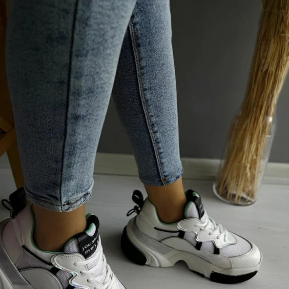 DGN Bayan Kalın Taban Sneakers Spor Ayakkabı ürün görseli 1