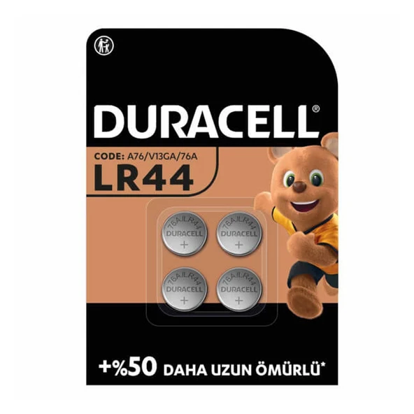 Teknonet Uyumlu Duracell Özel Alkalin 4lü 1,5V Düğme Pil LR4 Batarya NT-112804 ürün görseli 1