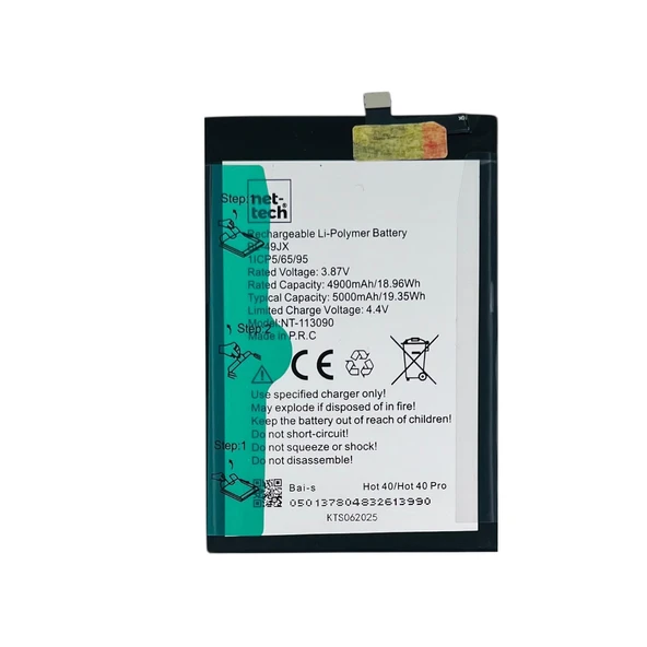 Teknonet İnfinix Smart 7 Uyumlu Nettech BL-58CX 5000 MAh Batarya NT-113079 ürün görseli 1