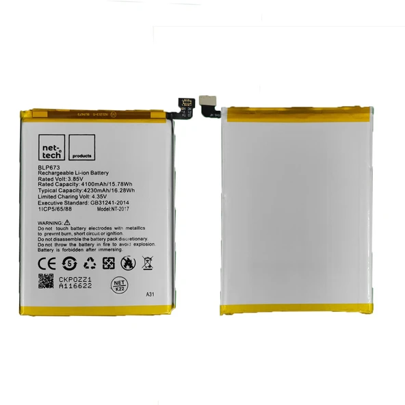 Teknonet Oppo A31 Uyumlu Nettech NT-93125 Batarya NT-93125 ürün görseli 1