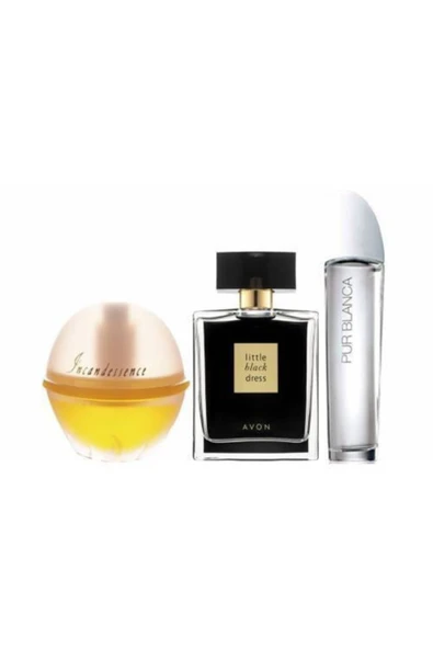 AVON Incandessence +little Black Dress+purblanca 3lü Kadın Set ürün görseli 1