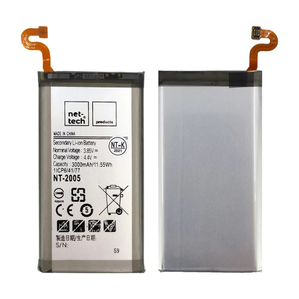 Teknonet Samsung Galaxy G960 S9 Uyumlu Nettech 3000 MAh Batarya NT-85732 ürün görseli 1