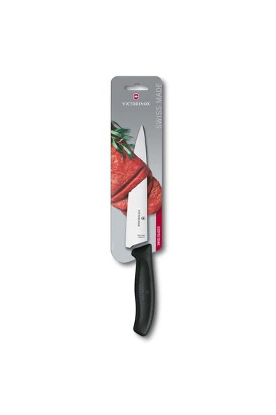 Victorinox ​​​​​​​​​​​​​​​​​​​​​​​​​​​​​​​​​​Victorinox 6.8003.19B 19cm Siyah Doğrama Bıçağı, Blisterli Paket ürün görseli 1