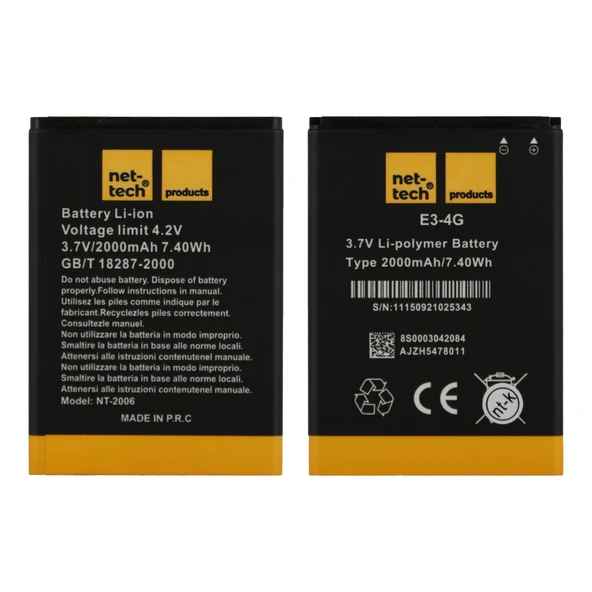 Teknonet General Mobile GM4 Uyumlu Nettech 2000 MAh Batarya NT-32460 ürün görseli 1