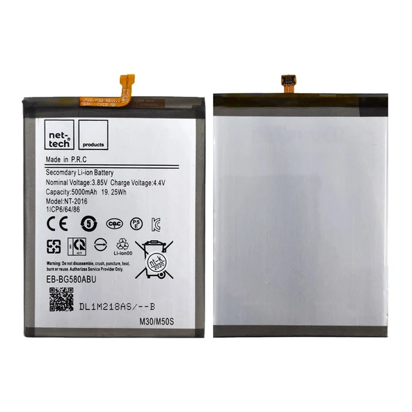 Teknonet Samsung Galaxy M30 Uyumlu Nettech 5000 MAh Batarya NT-82603 ürün görseli 1