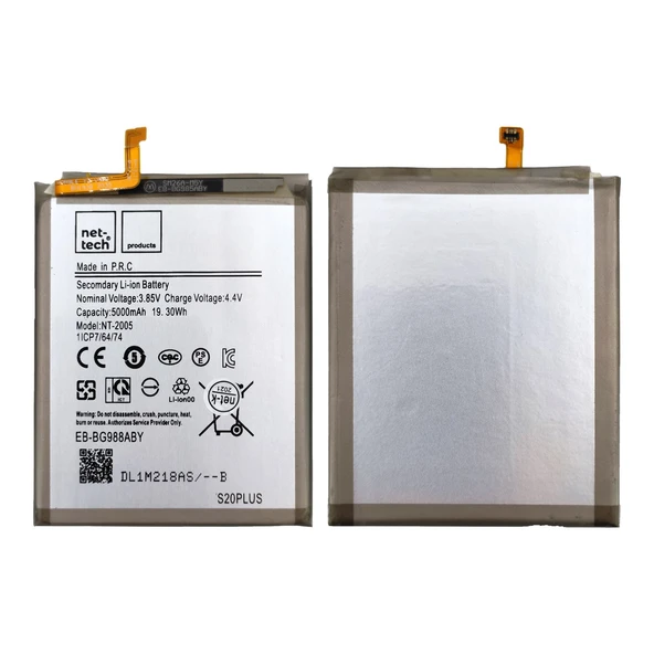 Teknonet Samsung Galaxy S20 Plus Uyumlu Nettech NT-2005 5000 MAh Batarya NT-82555 ürün görseli 1