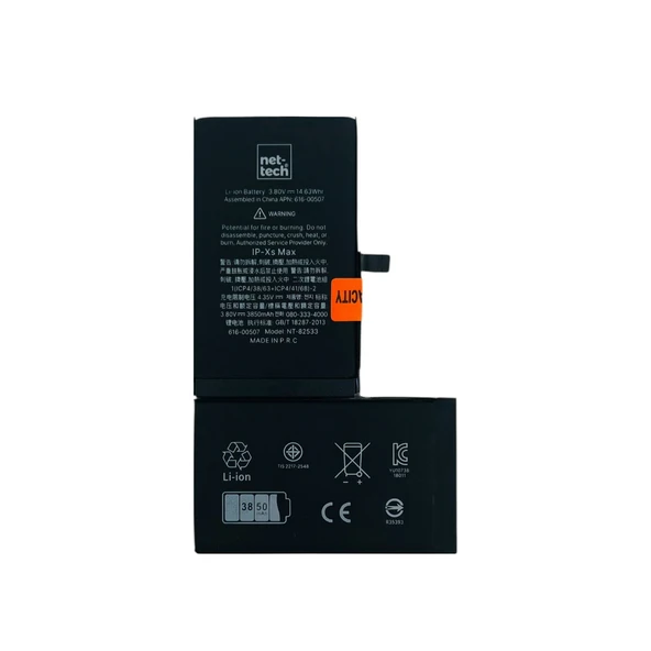 Teknonet Apple iPhone XS Max Uyumlu Nettech NT-2019 3330 mAh Batarya NT-82533 ürün görseli 1