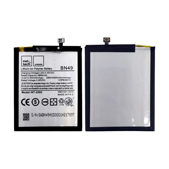Teknonet Xiaomi Redmi 7A Uyumlu Nettech BN49 4000 MAh Batarya NT-82589 ürün görseli 1