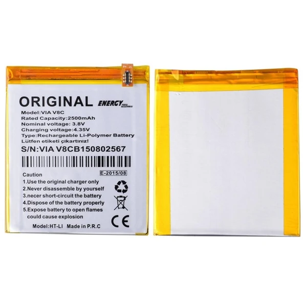 Teknonet Casper Via V8C Uyumlu Casper V8CB150802567 2500 MAh Batarya NT-12310 ürün görseli 1