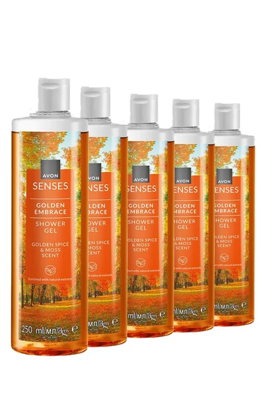 AVON 5'li Senses Golden Embrace Duş Jeli 250ml ürün görseli 1