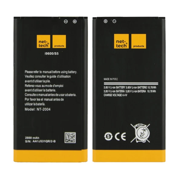 Teknonet Samsung Galaxy G900 S5 Uyumlu Nettech 2800 MAh Batarya NT-32425 ürün görseli 1