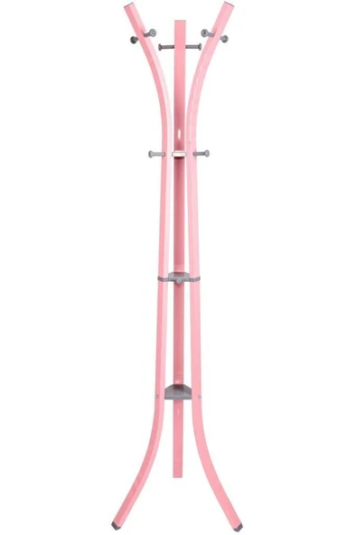 Perilla Metal Lobby 360 Ayaklı Portmanto Askılık Pembe 40 cm 185 cm ürün görseli 1