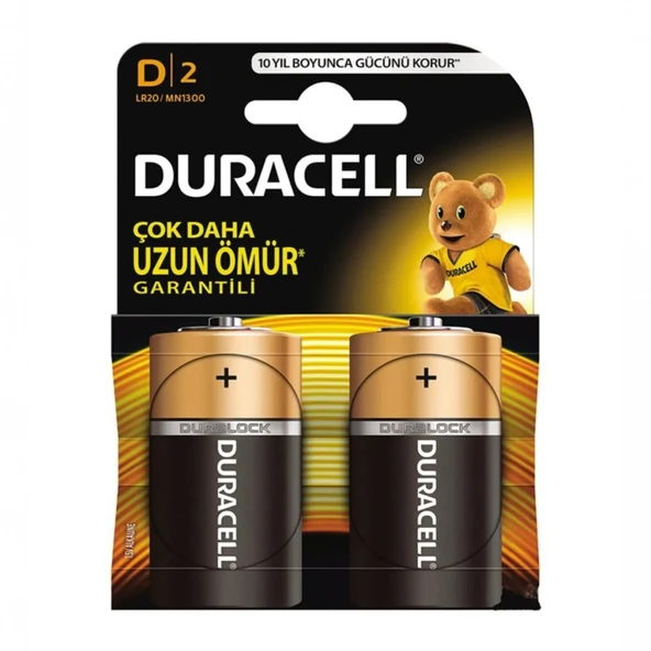 Teknonet Uyumlu Duracell Alkalin D Büyük Boy Pil 2li Batarya NT-112802 ürün görseli 1