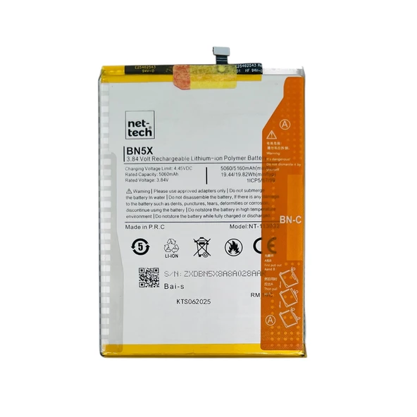 Teknonet Xiaomi Redmi 14C Uyumlu Nettech BN5X 5000 MAh Batarya NT-113032 ürün görseli 1