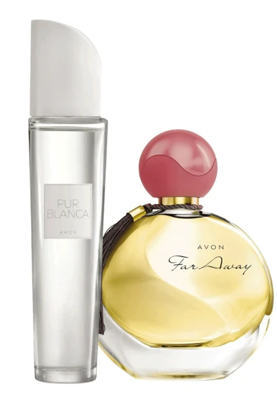 AVON Pur Blanca Edt - Far Away Edp (YENİ ŞİŞE) Kadın Parfüm Seti ürün görseli 1