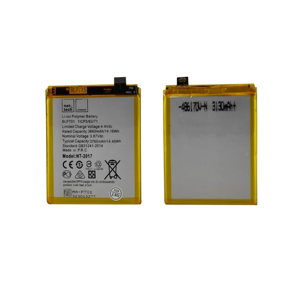 Teknonet Oppo Reno Uyumlu Nettech BLP701 Batarya NT-93126 ürün görseli 1