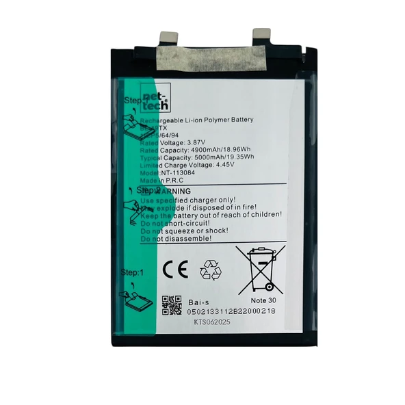 Teknonet İnfinix Note 30 Uyumlu Nettech BL-49TX 5000 MAh Batarya NT-113084 ürün görseli 1