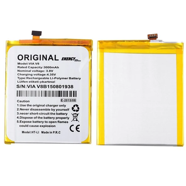 Teknonet Casper Via V8 Uyumlu Casper V8B150801938 3000 MAh Batarya NT-12309 ürün görseli 1