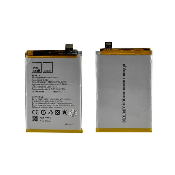 Teknonet Oppo Reno 5 Lite Uyumlu Nettech Batarya NT-93131 ürün görseli 1