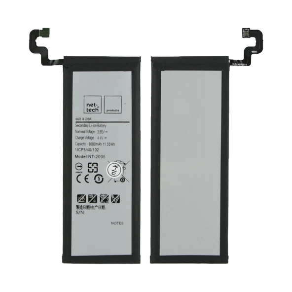 Teknonet Samsung Galaxy N920 Note 5 Uyumlu Nettech 3000 MAh Batarya NT-32429 ürün görseli 1
