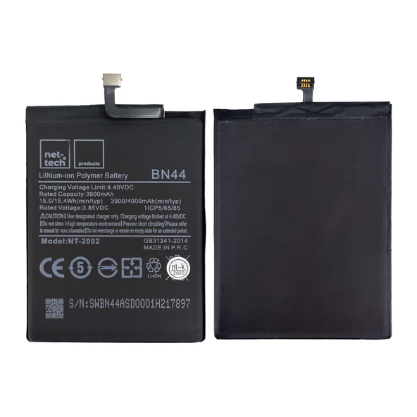 Teknonet Xiaomi Redmi Note 5 Plus Uyumlu Nettech BN44 3900 MAh Batarya NT-82577 ürün görseli 1