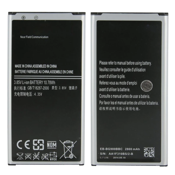 Teknonet Samsung Galaxy G900 S5 Uyumlu Samsung EB-BG900BBC 2850 MAh Batarya NT-3754 ürün görseli 1