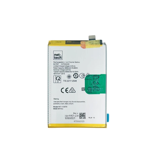 Teknonet Realme 10 Uyumlu Nettech BLP957 5000 MAh Batarya NT-113070 ürün görseli 1