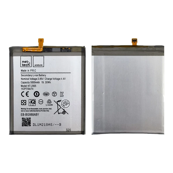 Teknonet Samsung Galaxy S20 Uyumlu Nettech NT-2005 5000 MAh Batarya NT-82554 ürün görseli 1