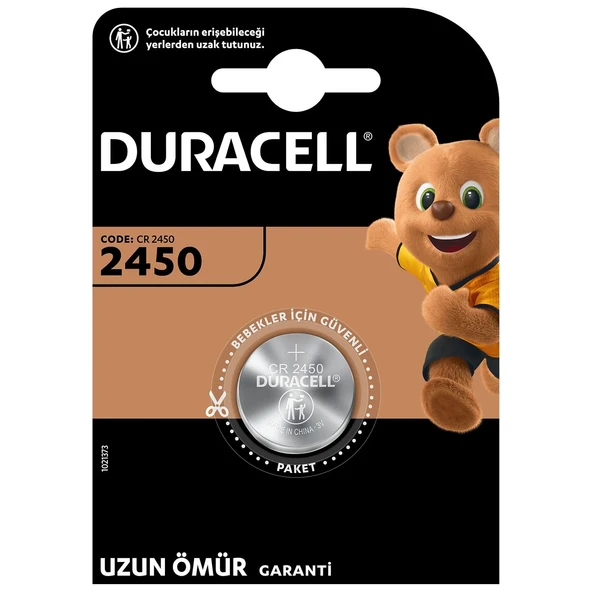 Teknonet Uyumlu Duracell CR2450 3Volt Düğme Pil Batarya NT-112807 ürün görseli 1