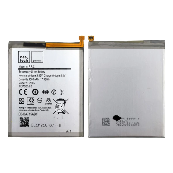 Teknonet Samsung Galaxy A71 Uyumlu Nettech NT-86143 4500 mAh Batarya NT-86143 ürün görseli 1