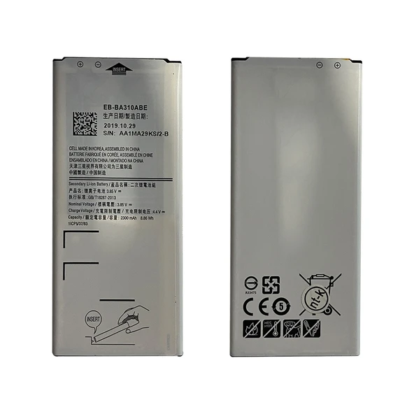 Teknonet Samsung Galaxy A310 A3 2016 Uyumlu Samsung EB-BA310ABE 2300 MAh Batarya NT-13887 ürün görseli 1