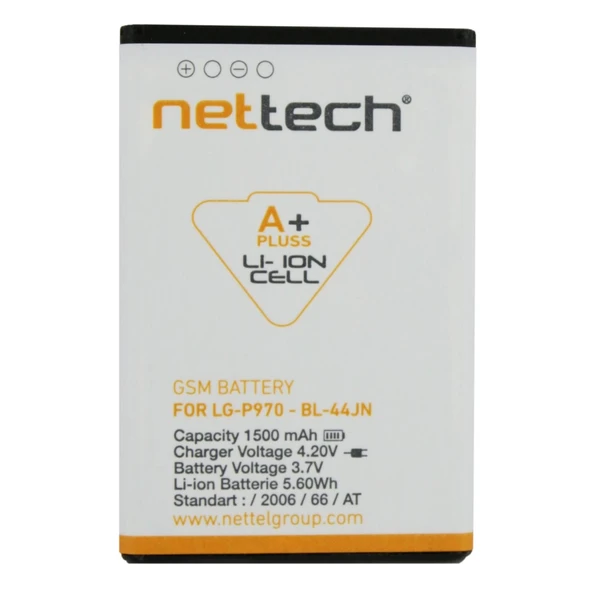 Teknonet LG Optimus Black P970 Uyumlu Nettech 1500 MAh Batarya NT-2485 ürün görseli 1