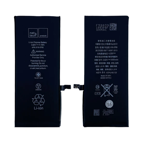 Teknonet Apple iPhone 6 Plus Uyumlu Nettech 3580 mAh Batarya NT-32404 ürün görseli 1