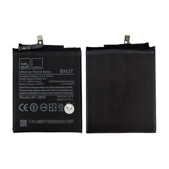 Teknonet Xiaomi Redmi 6 Uyumlu Nettech BN37 3000 MAh Batarya NT-82586 ürün görseli 1